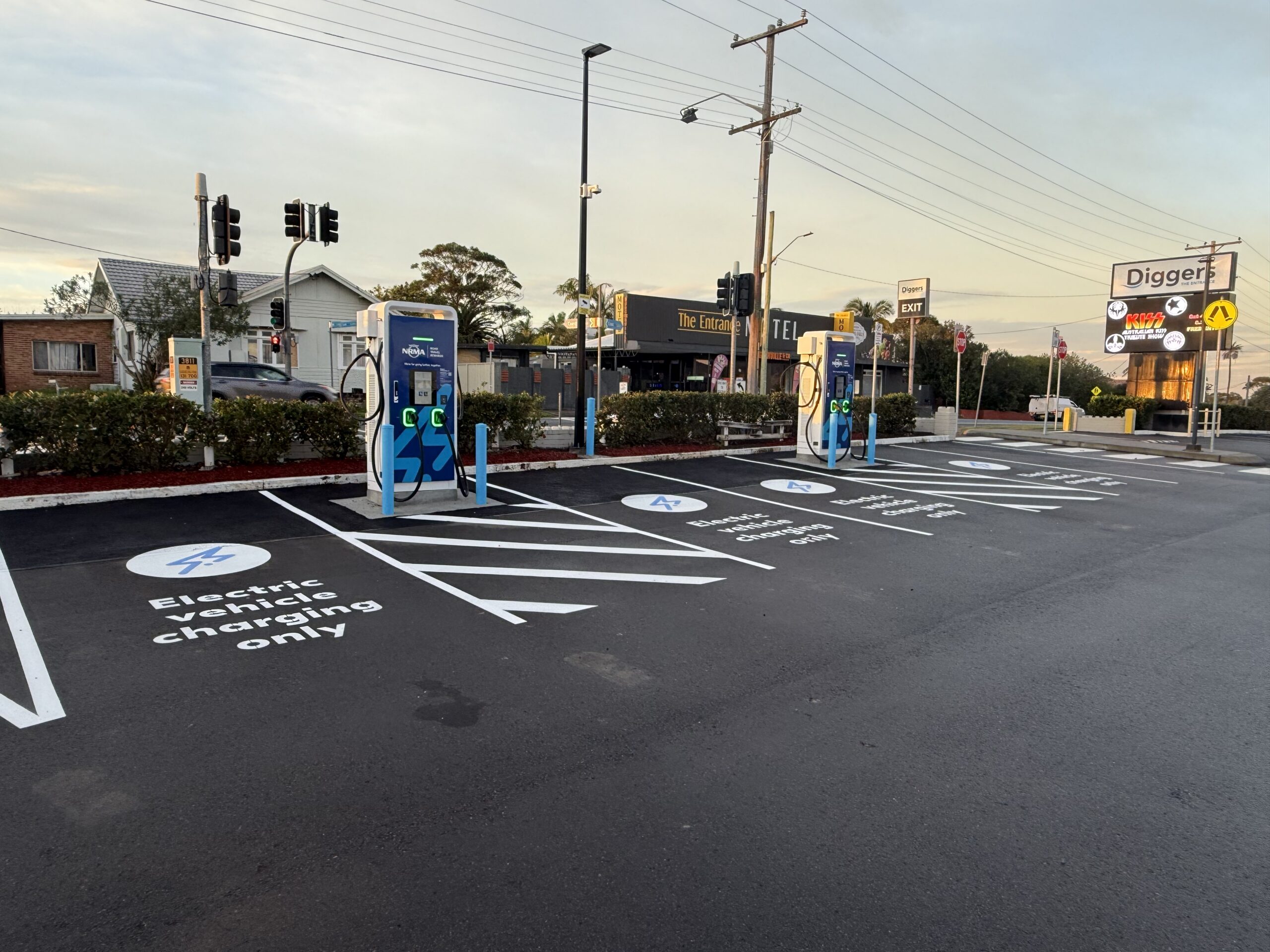 Four New NRMA EV Fast Chargers